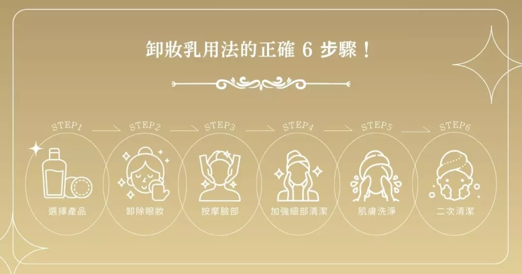 卸妝乳用法的正確 6 步驟！